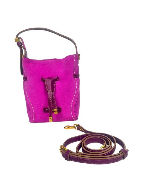borsa donna sienna piccola in camoscio fucsia